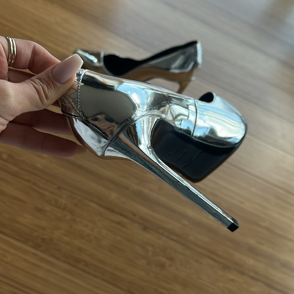 Metallic Saint Laurent Heels 37.5 - Picture 8 of 10